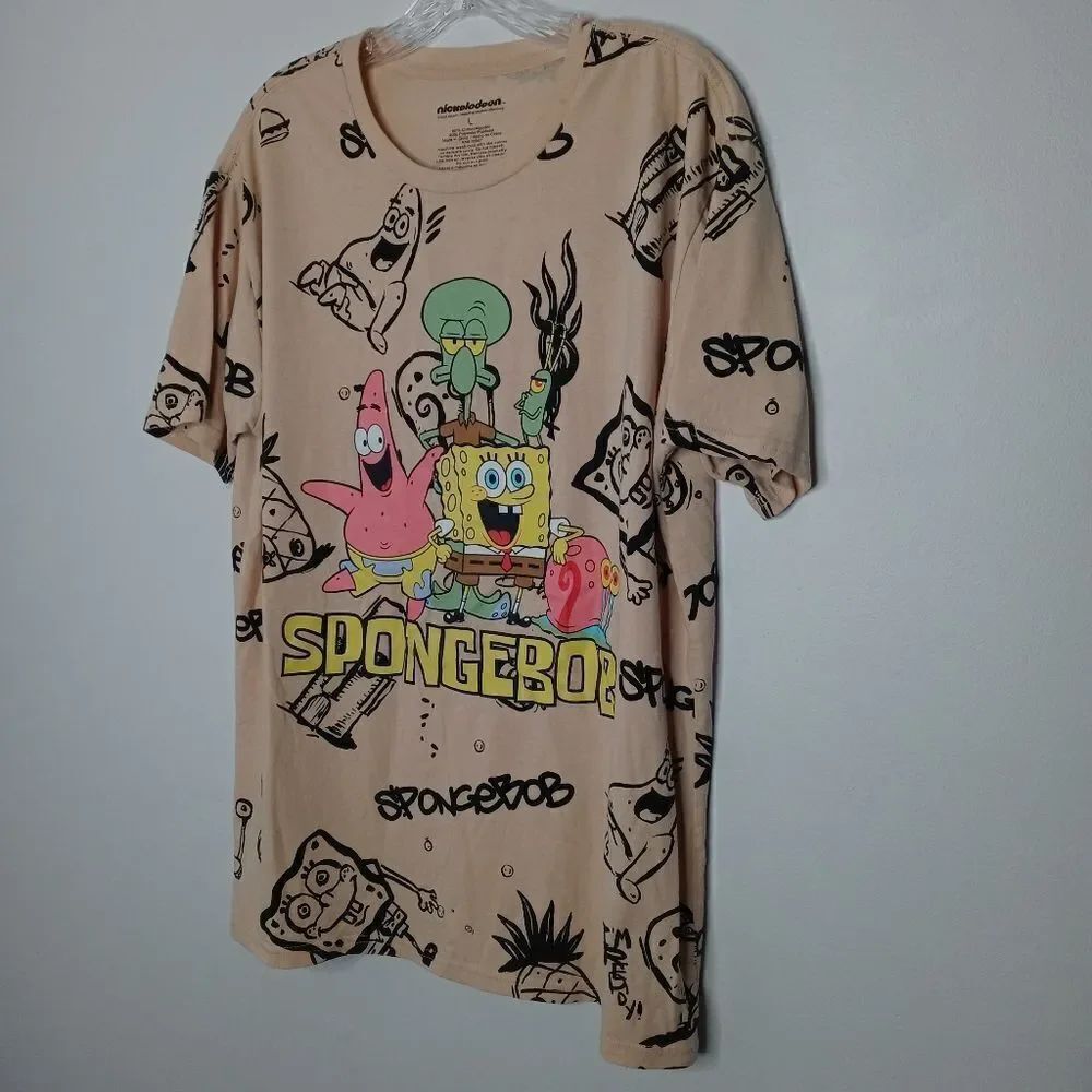 Nickelodeon Sponge Graphic Tee Size L - Picture 2 of 6